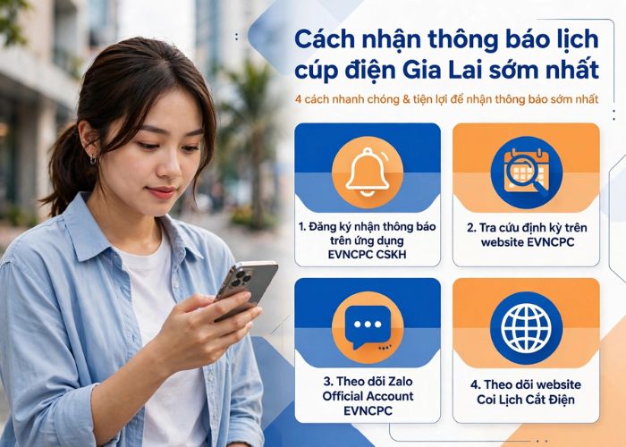 Cách nhận lịch cúp điện tỉnh Gia Lai